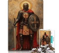 Puzzle 1000 pièces pour Adultes et Adolescents Chevaliers médiévaux 1000 pièces pour Adultes Jouets de Jeu stimulants Décoration Murale Cadeaux d'anniversaire et de Noël Uniques 75x50cm