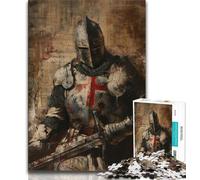 Puzzle 1000 pièces pour Adultes et Adolescents Chevaliers médiévaux, Jeux Amusants, décoration Murale, Cadeaux d'anniversaire et de Noël Uniques 38x26cm