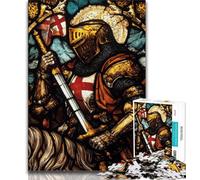Puzzle 1000 pièces pour Adultes et Adolescents Chevaliers médiévaux, Jeux éducatifs, décoration de la Maison, Jeu éducatif pour Anniversaire, Noël (38x26cm)
