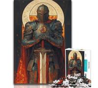 Puzzle 1000 pièces pour Adultes et Adolescents, Chevaliers médiévaux, Jeux éducatifs, décoration d'intérieur, idéal pour la décoration de Bureau (Taille 75x50cm)