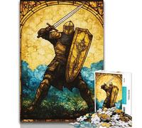 Puzzle 1000 pièces pour Adultes et Adolescents Chevaliers médiévaux Puzzle 1000 pièces pour Jeu éducatif Défi Jouet Offrez des Cadeaux pour Toute la Famille 26x38cm