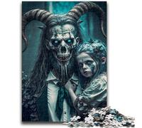 Puzzle 1000 pièces pour Adultes et Adolescents Chèvre Diable pour Les 14 Ans et Plus Jeu Impossible Cadeau d'anniversaire de Noël 26x38cm