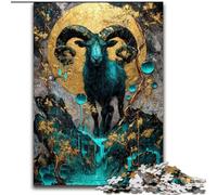 Puzzle 1000 pièces pour Adultes et Adolescents Chèvre Magique, Jouets Anti-Stress, décoration d'intérieur Unique et Cadeaux pour Les 14 Ans 26x38cm