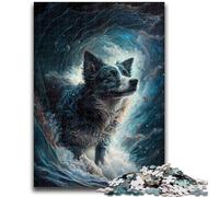 Puzzle 1000 pièces pour Adultes et Adolescents, Chien Border Collie, Jouet éducatif et éducatif, idéal comme Cadeau pour Toute la Famille, 50x75cm