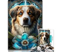 Puzzle 1000 pièces pour Adultes et Adolescents Chien dans la Jungle Mandala Puzzle 1000 pièces, idéal comme Cadeau pour Toute la Famille Convient aux Enfants de 14 Ans et Plus (Taille 38x26cm)