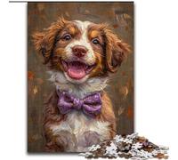 Puzzle 1000 pièces pour Adultes et Adolescents, Chien Heureux, Jouets éducatifs, Anti-Stress, renforce l'amour Entre Couples (Taille 50x75cm)