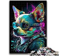 Puzzle 1000 pièces pour Adultes et Adolescents Chien mécanique coloré Aide Le Cerveau à exercer Jouets addictifs pour cultiver la Patience Cadeau pour Anniversaire 26x38cm