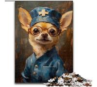 Puzzle 1000 pièces pour Adultes et Adolescents Chihuahua Nurse, adapté aux Personnes de 14 Ans et Plus, Jeux éducatifs, Cadeaux du Père Noël Secret (Taille 50x75cm)
