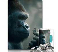 Puzzle 1000 pièces pour Adultes et Adolescents, chimpanzés et Papillons, Anti-Stress, séjour, Tuer Le Temps, liste de souhaits avec Le Père Noël (38x26cm)
