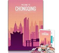 Puzzle 1000 pièces pour Adultes et Adolescents, Chongqing, Chine Jouets éducatifs et éducatifs pour la Famille, pour renforcer l'amour Entre Couples (38x26cm)