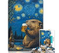 Puzzle 1000 pièces pour adultes et adolescents,ciel nocturne,bière,capybara,puzzle 1000 pièces,jeux d'activités familiales stimulants,jouet à faire soi-même pour décoration murale de la maison,cadeaux
