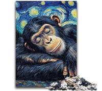 Puzzle 1000 pièces pour Adultes et Adolescents, Ciel Nocturne de chimpanzés, Aide Le Cerveau à exercer, Jouets addictifs pour cultiver la Patience, Cadeau pour Les Anniversaires 50x75cm