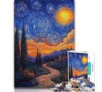 Puzzle 1000 pièces pour Adultes et Adolescents, Ciel Nocturne de Night Sky, Jeu Stimulant, Jouets, décoration Murale, Cadeaux d'anniversaire et de Noël Uniques (38x26cm)