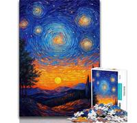 Puzzle 1000 pièces pour Adultes et Adolescents, Ciel Nocturne de Night Sky, Jeux éducatifs, décoration d'intérieur, Cadeau d'anniversaire, Art Mural (75x50cm)