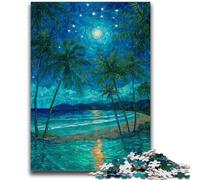 Puzzle 1000 pièces pour Adultes et Adolescents, Ciel Nocturne, Plage, Divertissement Familial, Jouets éducatifs pour Anniversaire et Noël, à partir de 14 Ans, 50x75cm