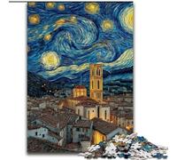 Puzzle 1000 pièces pour Adultes et Adolescents, Ciel Nocturne, Ville, Paysage Urbain, à partir de 14 Ans, décoration d'intérieur, pour Toute la Famille et Les Amis (Taille 50x75cm)