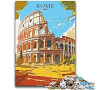 Puzzle 1000 pièces pour Adultes et Adolescents Colisée Rome Italie Jouets éducatifs et Amusants à la Maison, Cadeaux d'anniversaire et de Voyage (Taille 38x52cm)