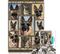 Puzzle 1000 pièces pour Adultes et Adolescents Collage Berger Allemand Puzzle 1000 pièces Relax Games est Un pour Toute la Famille 26x38cm