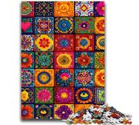 Puzzle 1000 pièces pour Adultes et Adolescents, Collage de Fleurs Mandalas, Anti-Stress, défi Difficile, à Offrir en Cadeau à Toute la Famille, 26x38cm
