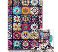 Puzzle 1000 pièces pour Adultes et Adolescents, Collage de Fleurs Mandalas, Jouets éducatifs et éducatifs pour la Famille, pour renforcer l'amour Entre Couples (75x50cm)