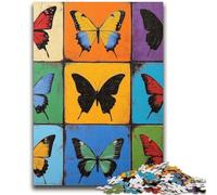 Puzzle 1000 pièces pour Adultes et Adolescents Collage de Papillons pour Les 14 Ans et Plus Jeu Impossible Cadeau d'anniversaire de Noël 26x38cm