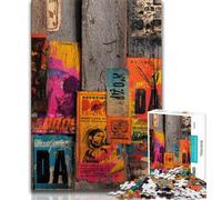 Puzzle 1000 pièces pour Adultes et Adolescents, Collage de Paris, Anti-Stress, Vacances à la Maison, avec Affiche et fiche de Questions-réponses Assorties (75x50cm)