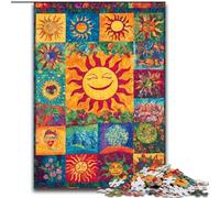 Puzzle 1000 pièces pour Adultes et Adolescents, Collage de Soleil Souriant, activité familiale, décoration d'intérieur Unique et Cadeaux pour Les 14 Ans et Plus (Taille 50x75cm)