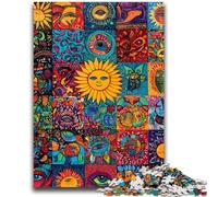 Puzzle 1000 pièces pour Adultes et Adolescents, Collage Soleil Souriant, Jeu éducatif pour Anniversaire et Noël, à partir de 14 Ans, 50x75cm