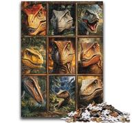 Puzzle 1000 pièces pour Adultes et Adolescents, Collage Tyrannosaurus Rex, Jouet éducatif Anti-Stress, Interaction Parent-Enfant, pour Les Enfants de 14 Ans et Plus, 50x75cm