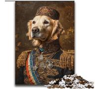 Puzzle 1000 pièces pour Adultes et Adolescents Colonel Golden Retriever, Jouet éducatif et décompressant, Cadeau d'anniversaire 38x52cm