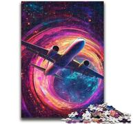 Puzzle 1000 pièces pour Adultes et Adolescents Color Plane pour Les 14 Ans et Plus Jeu Impossible Cadeau d'anniversaire de Noël 26x38cm