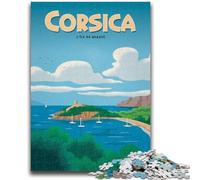Puzzle 1000 pièces pour Adultes et Adolescents Corse, Anti-Stress, défi Difficile, renforce l'amour Entre Couples (Taille 50x70cm)