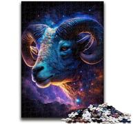 Puzzle 1000 pièces pour Adultes et Adolescents Cosmic Aries Family Game Stress Relief Difficult Challenge Artists Collection, Beaux-Arts 26x38cm