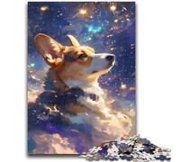 Puzzle 1000 pièces pour Adultes et Adolescents Cosmic Corgi, Jouet éducatif Anti-Stress, Cadeau du Père Noël Secret pour Les 14 Ans, 50x75cm