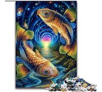 Puzzle 1000 pièces pour Adultes et Adolescents Cosmic Koi, Jouets et Jeux éducatifs pour Adultes et Adolescents (Taille 50x75cm)