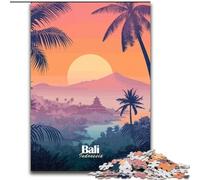 Puzzle 1000 pièces pour Adultes et Adolescents, Coucher de Soleil à Bali, activité familiale, décoration d'intérieur Unique et Cadeaux pour Les 14 Ans et Plus, 50x75cm