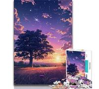 Puzzle 1000 pièces pour Adultes et Adolescents Coucher de Soleil paisible décoration d'intérieur Jouets pour Enfants de 14 Ans et Plus 26x38cm