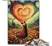 Puzzle 1000 pièces pour Adultes et Adolescents, Couple enlacé, Jouet éducatif et décompressant, idéal pour la décoration de Bureau (Taille 26x38cm)