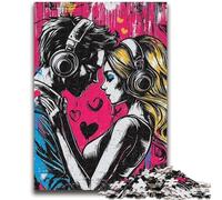 Puzzle 1000 pièces pour Adultes et Adolescents, Couple Graffiti, Jouets éducatifs, Jeux de Famille, Cadeaux pour Amis et Famille, 50x75cm