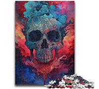 Puzzle 1000 pièces pour Adultes et Adolescents, crâne coloré, 1000 pièces pour Adultes, liste de souhaits avec Père Noël, pour Les Enfants de 14 Ans et Plus (50x75cm)