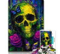 Puzzle 1000 pièces pour Adultes et Adolescents, crâne mystérieux, Jeux éducatifs, décoration d'intérieur, Cadeau d'anniversaire, Art Mural (75x50cm)