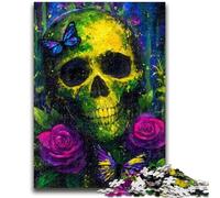 Puzzle 1000 pièces pour Adultes et Adolescents Crâne mystérieux pour Les 14 Ans et Plus Jeux de Famille Jeu de Noël Cadeaux pour Femmes 50x75cm