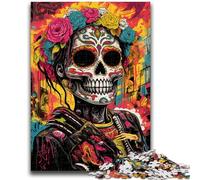 Puzzle 1000 pièces pour Adultes et Adolescents, crâne psychédélique, Jouets éducatifs, Jeux de Famille, Cadeaux pour Amis et Famille, 50x75cm