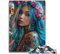 Puzzle 1000 pièces pour Adultes et Adolescents, crânes mexicains, Filles, Design Dynamique et Unique, expérience de Puzzle relaxante et stimulante 50x75cm