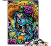 Puzzle 1000 pièces pour Adultes et Adolescents, crânes mexicains, Jeu de Quiz, décoration Murale, Cadeaux d'anniversaire et de Noël Uniques, 26x38cm