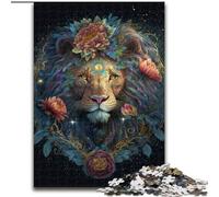 Puzzle 1000 pièces pour Adultes et Adolescents,Crinière de Lion stellaire,à partir de 14 Ans,idéal pour Les Couples,activités Amusantes à la Maison,Cadeau d'anniversaire,Cadeau de Voyage 50x75cm
