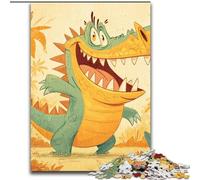 Puzzle 1000 pièces pour Adultes et Adolescents Crocodile, Jouets éducatifs pour la Famille, Jeu éducatif pour Anniversaire, Noël 50x75cm
