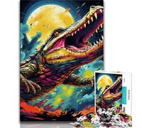 Puzzle 1000 pièces pour Adultes et Adolescents, Crocodiles du Nil, Aide Le Cerveau à exercer, Jouets addictifs pour cultiver la Patience, décoration Murale (38x26cm)