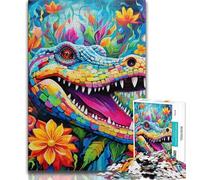 Puzzle 1000 pièces pour Adultes et Adolescents, Crocodiles du Nil, Anti-Stress, Vacances à la Maison, Jouets de décoration pour la Maison (75x50cm)