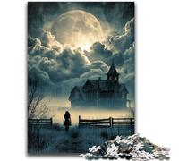 Puzzle 1000 pièces pour Adultes et Adolescents Dark Castle Difficile à réaliser, mais Amusant et Humoristique Cadeau d'anniversaire, Cadeaux, décoration Murale 50x75cm